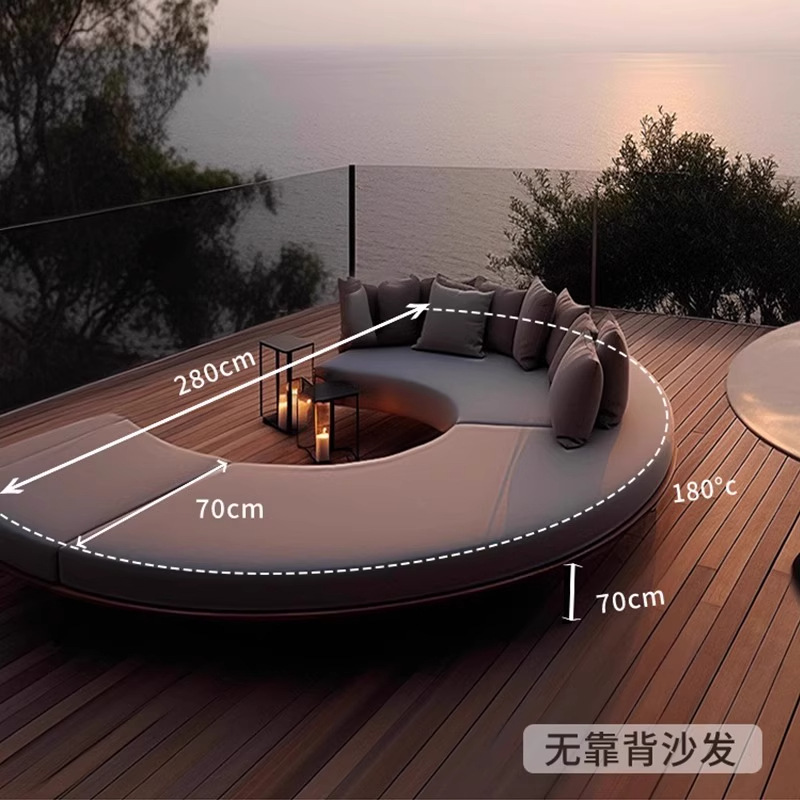 Sofá al aire libre Villa de madera maciza combinación de ocio tarjeta impermeable muebles mesas de té jardín al aire libre terraza teca
