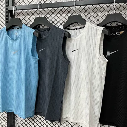 Summer New Style Simple and Versatile Round-Neck Top for Men, Brazilian Short-Sleeved Quick-Drying Breathable Casual Vest, Factory Direct Sale