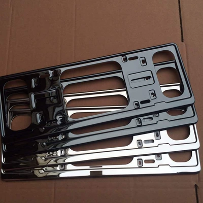 New National Standard Multifunctional Stainless Steel License Plate Frame License Plate Holder License Plate Bracket Advertising Board Custom Logo Tail Plate Rust-Proof (License plate holder/license plate holder)