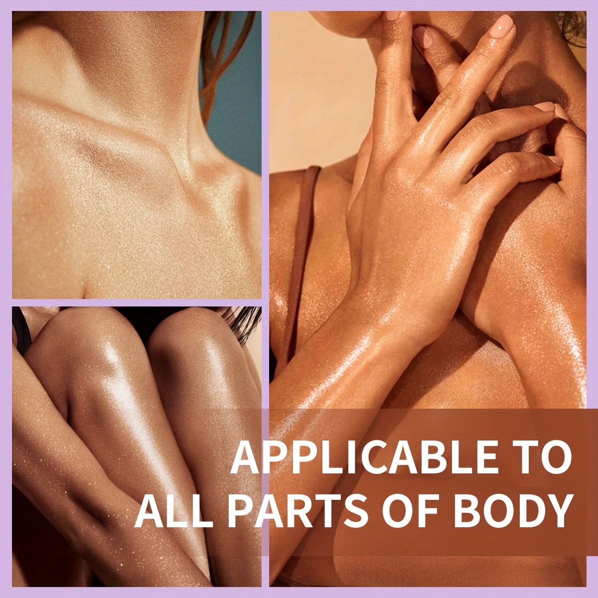 USHAS European and American Cross-border spot líquido de alto brillo corporal base líquida impermeable de larga duración brillo SAC019