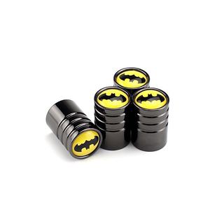 Personalized Batman Modified Metal Titanium Black Car Tire Valve Cap Valve Core Decorative Cover Extended Universal Type