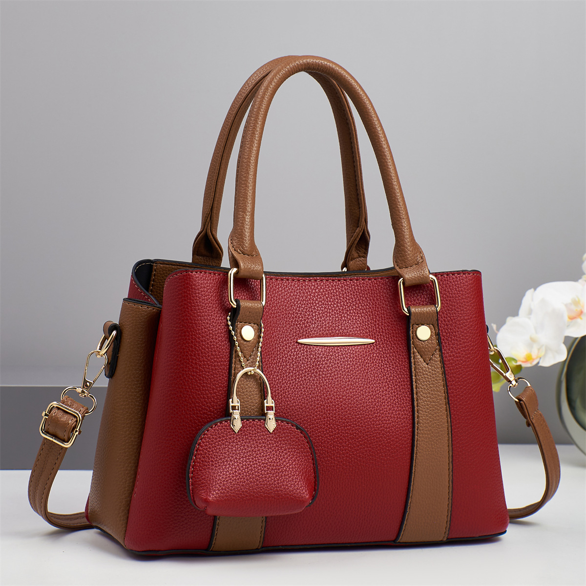 Temperamento de todo fósforo nuevo bolso coreano, bolso de hombro exquisito para mujer, bolso de mensajero para mujer, bolso grande para mujer