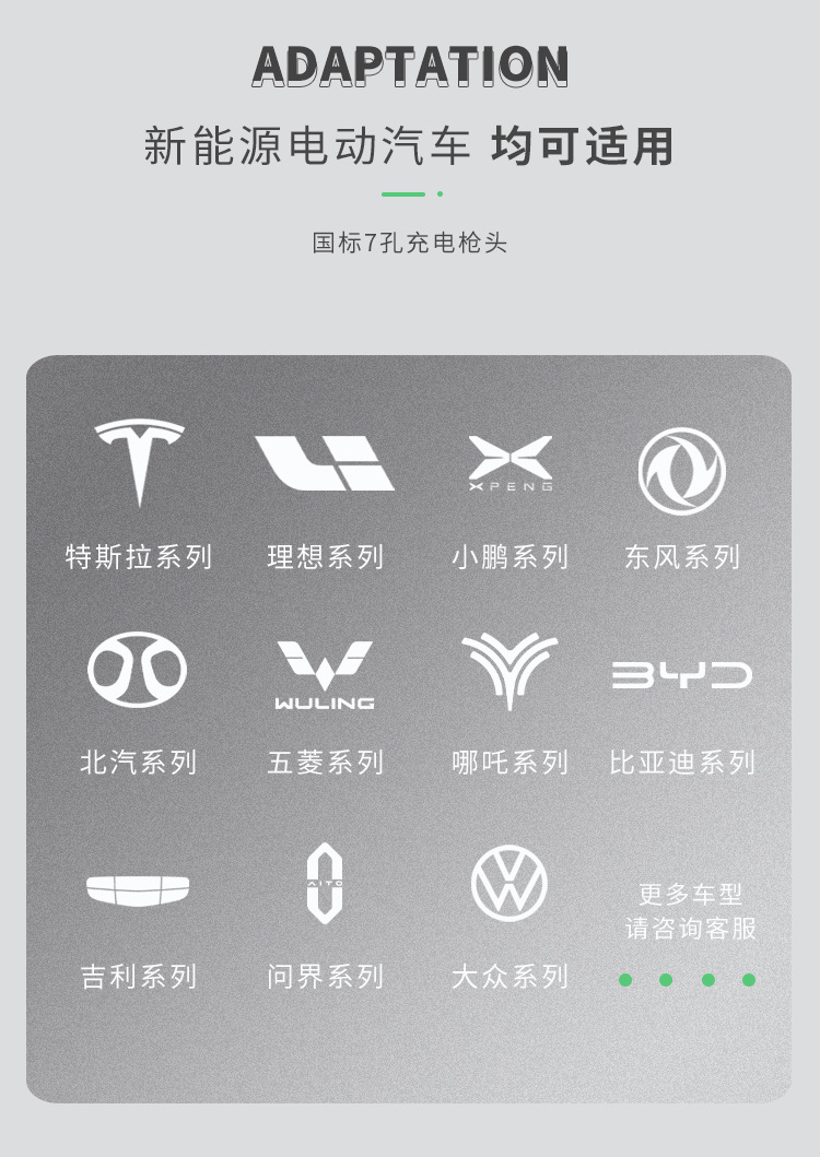 National Standard 3C Certified New Energy Electric Vehicle Charging Pile Ac 7Kw Home Fast Charging Commercial Use Byd 32A