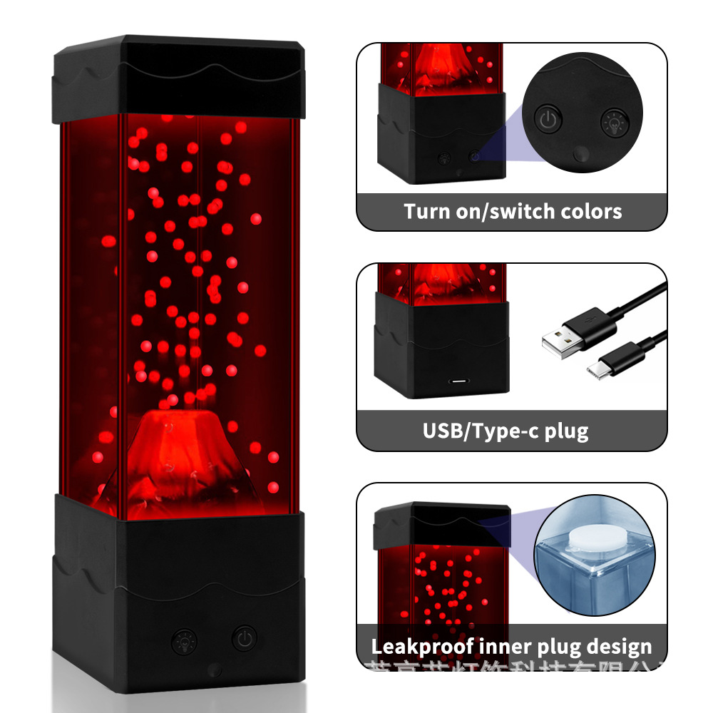 $ Number pulgadas de lava volcán lámpara LED luz de la noche de control remoto lámpara de lava regalo creativo Decoración Del Hogar lámpara de mesa dormitorio lámpara