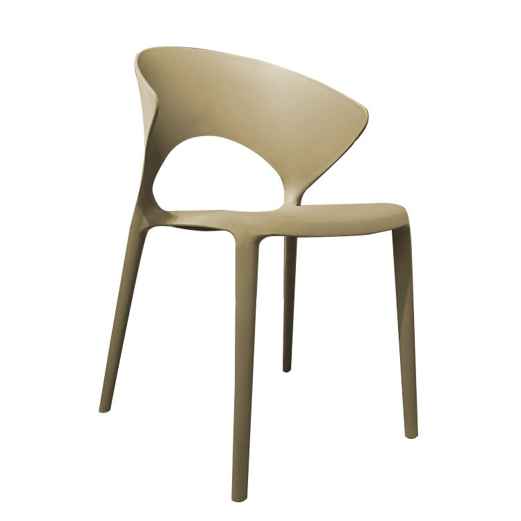 Silla de Comedor de Plástico PP con Respaldo Resistente a la Lluvia para Exterior y Comedor image 1