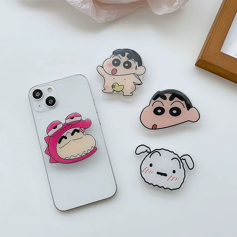 Корейские ins милый мультфильм Crayon Shinchan Подставка для мобильного телефона выдвижная наклейка