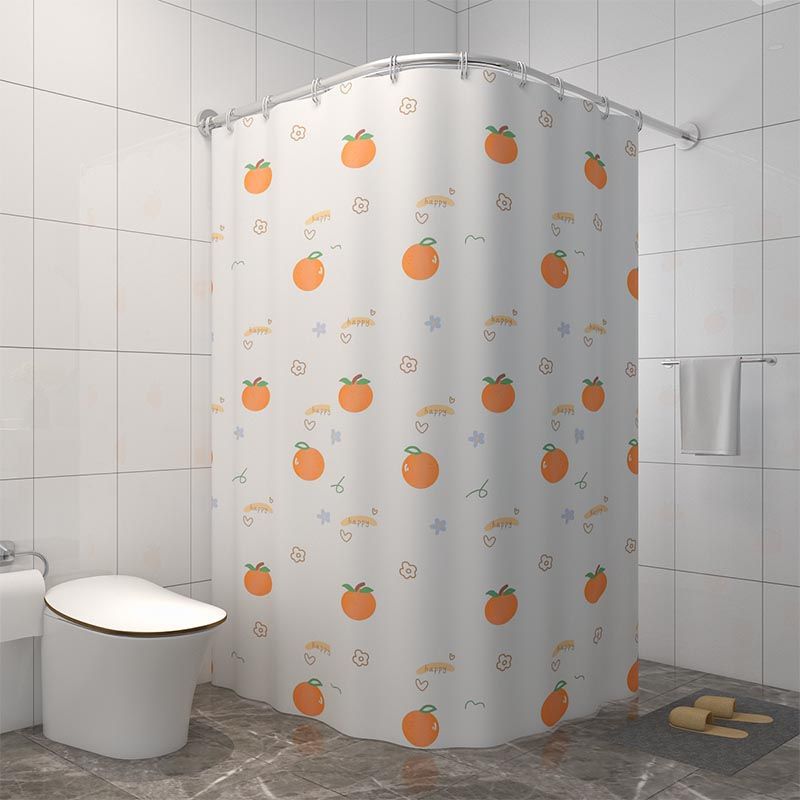 No-Drill Curved Shower Curtain Set, Thickened Waterproof Hanging Curtain, Water-Blocking Bathroom Curtain, Bathroom Shower Partition Door Curtain