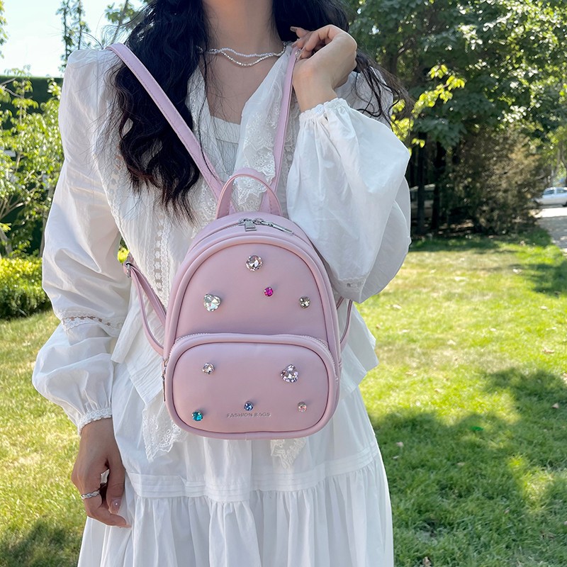 Hochwertiger modischer Rucksack für Damen 2023 neuer lässiger kleiner Rucksack trendiger Rucksack im College-Stil Mini-Rucksack_voghion.com