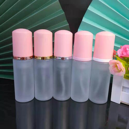 Transparent frosted foam mousse bottle 30/60/80/100ml eyelash cleaning hand sanitizer foaming bottle