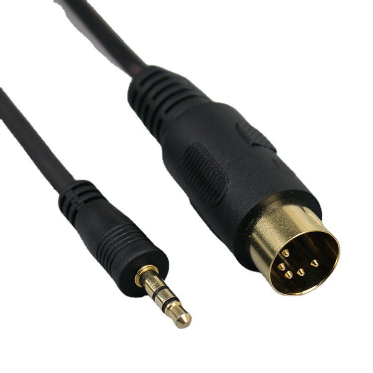 MIDI 5P转3.5mm音频线 s端子5p din转TRS公对DIN 5p male TO3.5