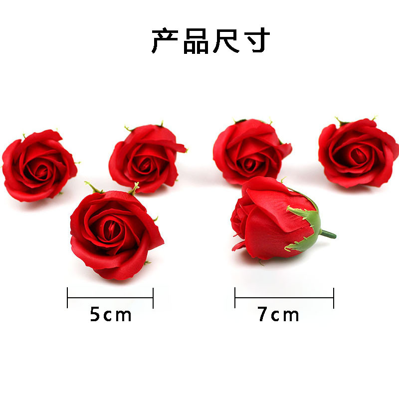 Suministros del fabricante al por mayor 520 Día de San Valentín chino jabón grueso de tres capas flor de agua jabón DIY cabeza de rosa