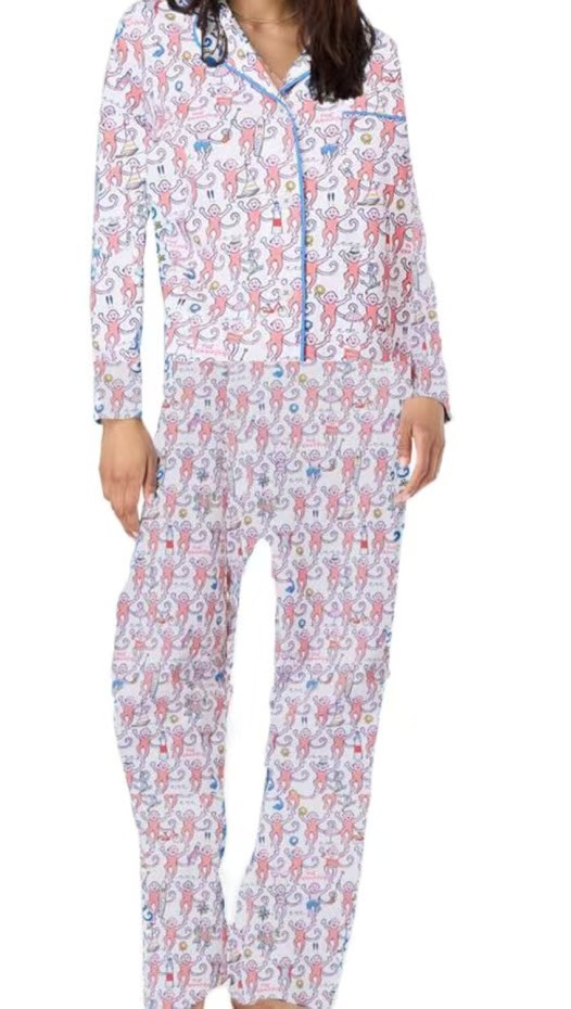 분홍색과 보라색 원숭이