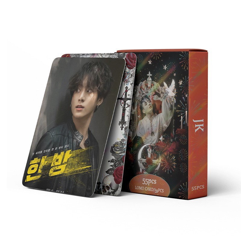 Cadena total, una gran cantidad de stock, 55 hojas de tinta BT SK IVE ATEEZ KPOP, estrellas coreanas alrededor de LOMO