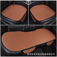 夏用通気性アイスシルク車用シートクッション3点セット（背もたれなし、シングルピース、3点セット、冷却パッド、卸売、後部座席用）