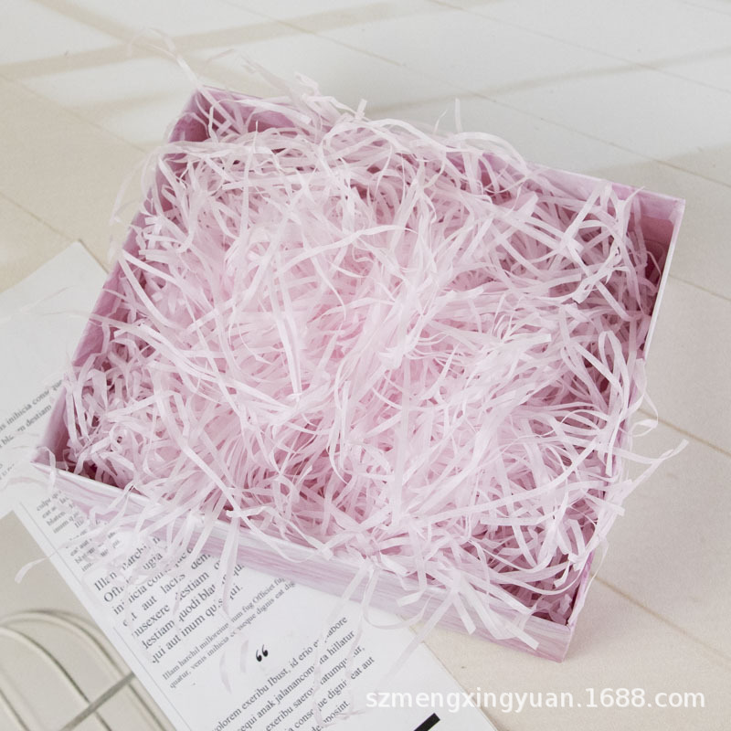 Boda caja de dulces de cumpleaños qixi regalo de San Valentín caja de regalo de la decoración de la viruta de seda de papel rallado de relleno de la image 11