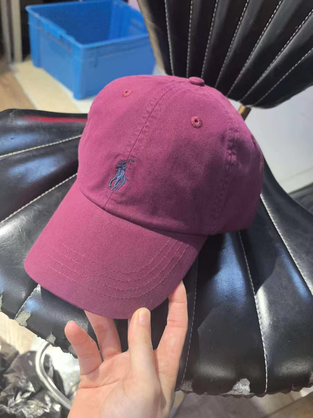 Grape purple navy blue label