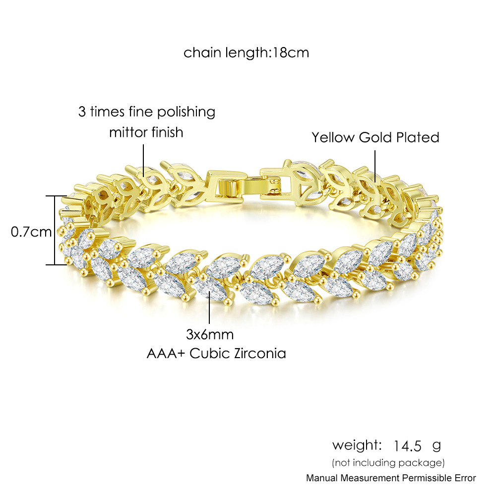 Pulseira rígida marquise para mulher, elegante joia em zircónia_voghion.com