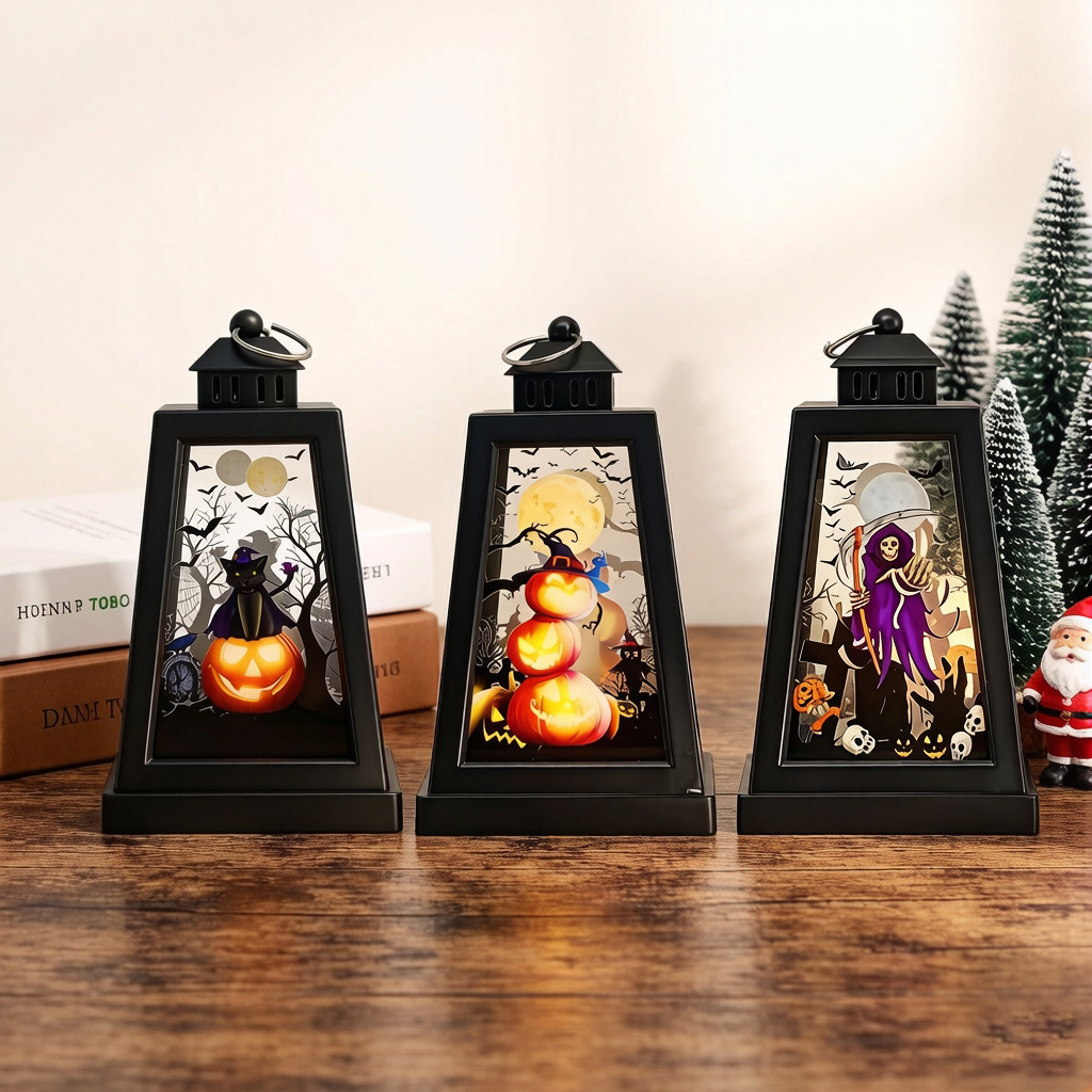 Lámparas de viento transfronterizas de Halloween decoraciones luminosas accesorios adornos LED luz nocturna diseño de escena de fiesta