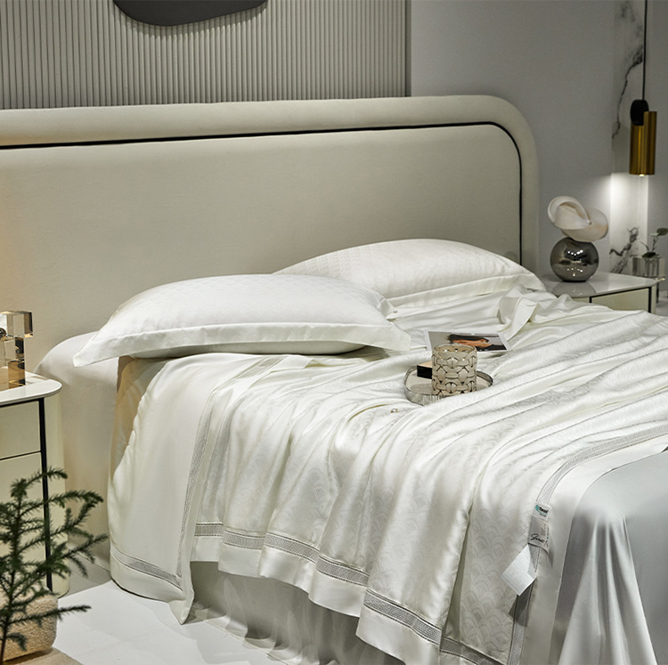 蚕丝夏凉被米兰奶白_08