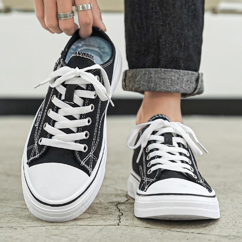 Artistescht Stil Canvas Hallefunhänger Summer Männer 2024 nei koreanesch Versioun Casual Trendy Schong fir Teenager a Studenten_voghion.com