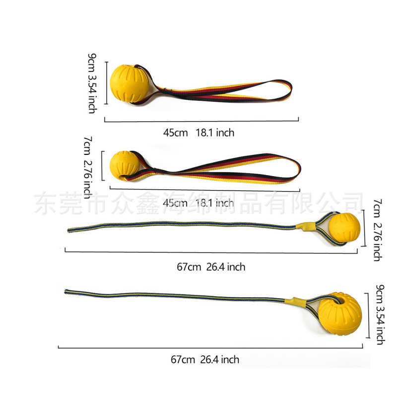 可贴标现货EVA拉环浮水宠物玩具飞盘狗狗耐咬带绳球磨牙金毛玩具|undefined