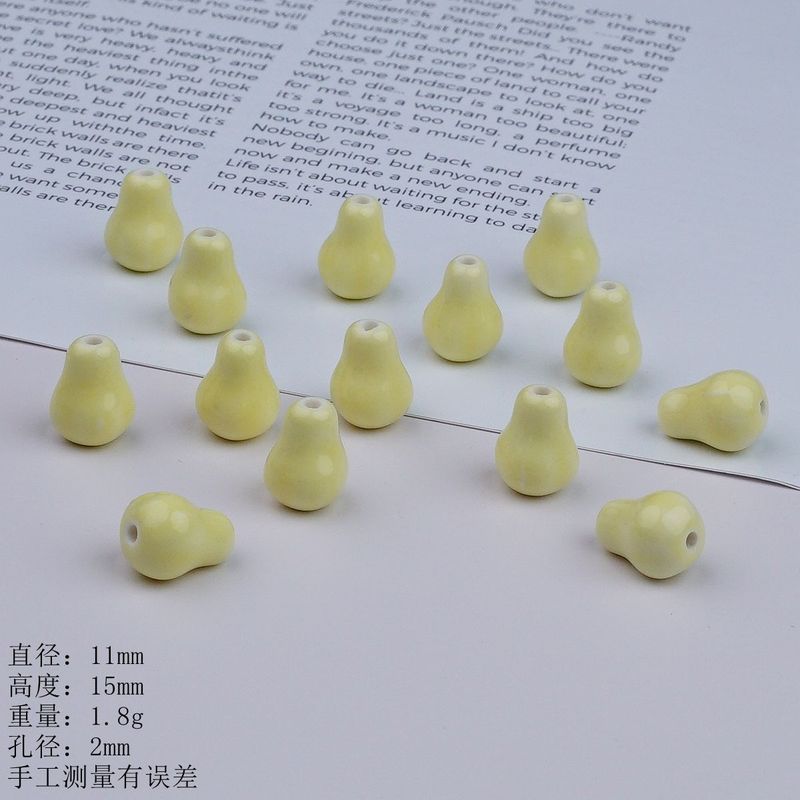 景德镇陶瓷散珠diy多巴胺清新水果手工饰品配件串珠手串项链材料|undefined