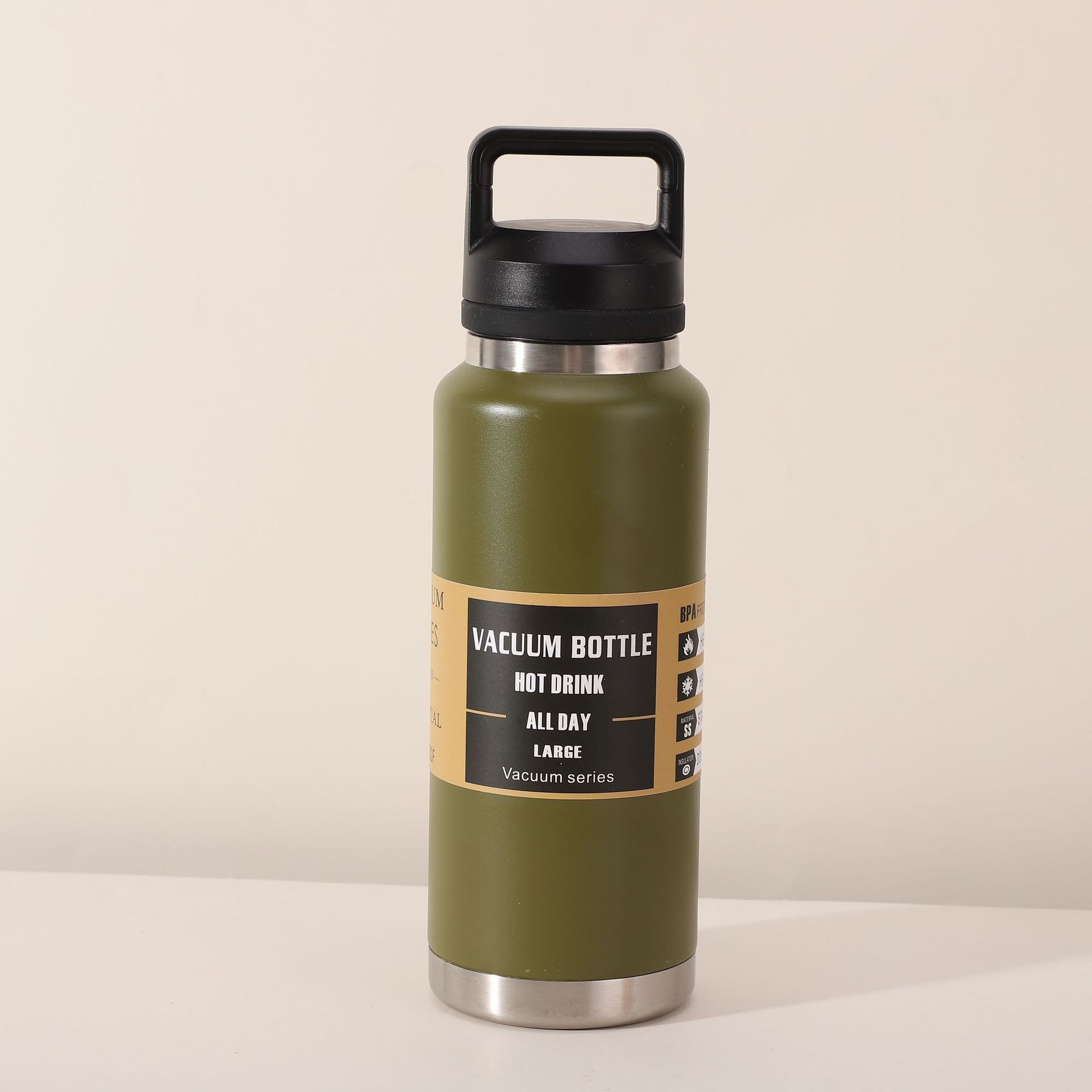 Transfronterizos de alta capacidad de viaje de 1100ml hervidor de agua 304 acero inoxidable doble taza de vacío hervidor de agua portátil al aire libre