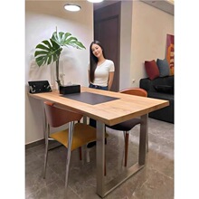 不锈钢桌腿桌子腿餐台脚支架吧台腿支撑腿桌脚实木大板支架桌脚