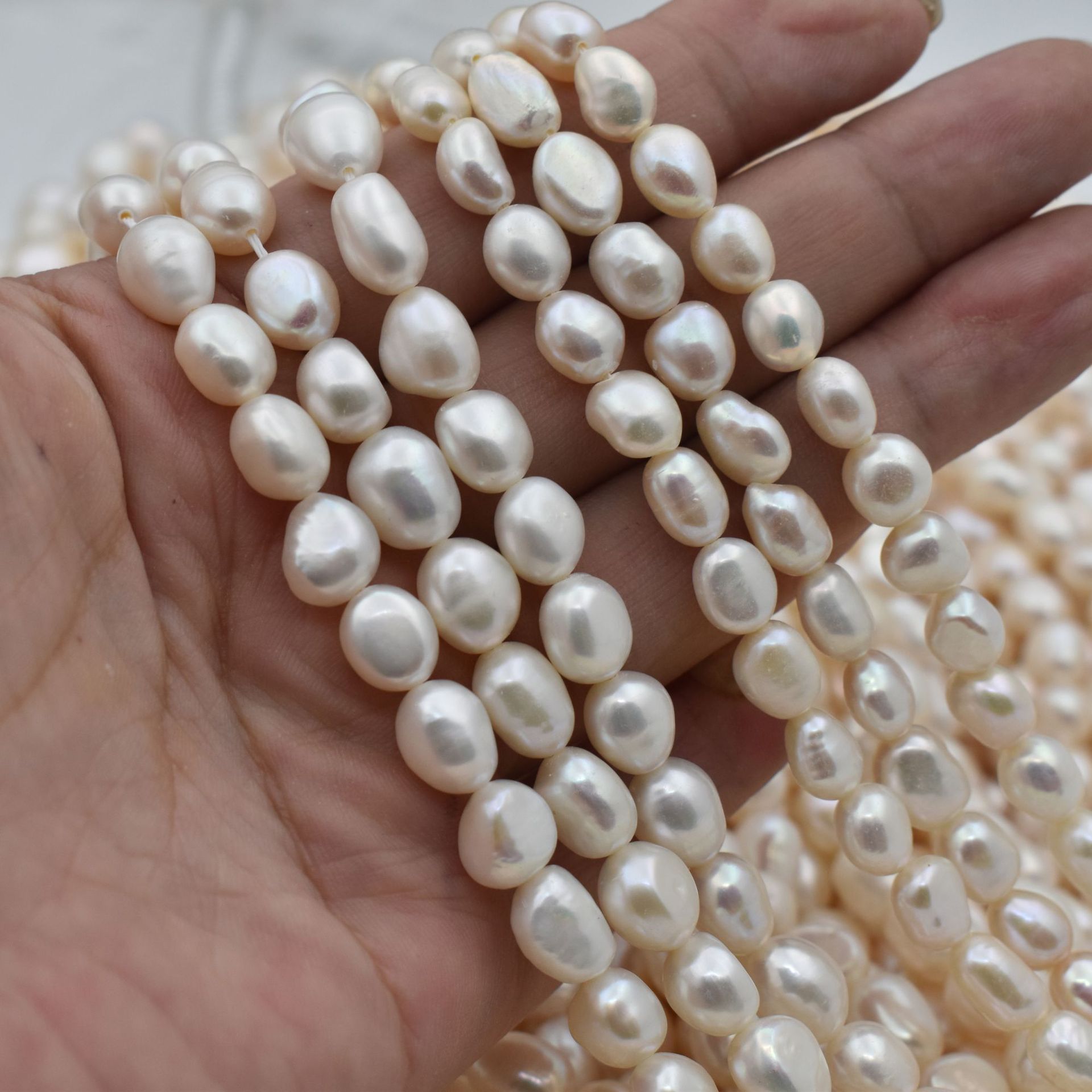 1g Weight Pearl Inlay Material Freshwater Pearl Beaded Irregular Round Pearl DIY Jewelry Accessories Imitation Pearl Jewelry