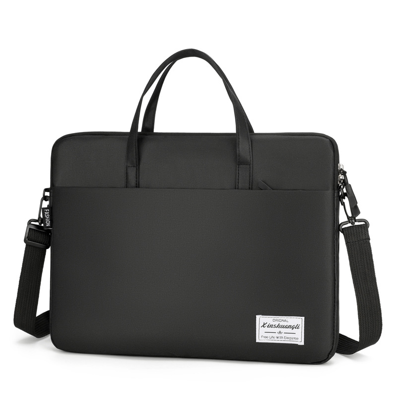Bolso para computadora portátil portátil de gran capacidad para desplazamientos al trabajo, bolso de negocios de color sólido unisex y versátil
