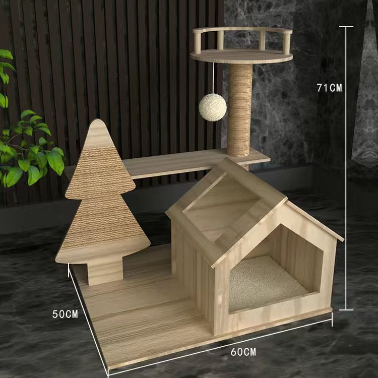 猫爬架猫窝猫树一体太空舱隧道跳台四季通用大型抓柱猫咪用品|undefined