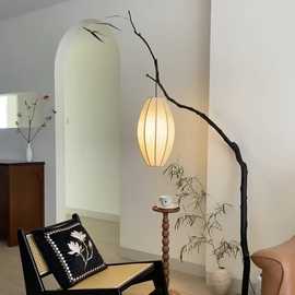 干枝灯架茶室民宿室内装饰灯架古风灯架干树枝落复古地灯架