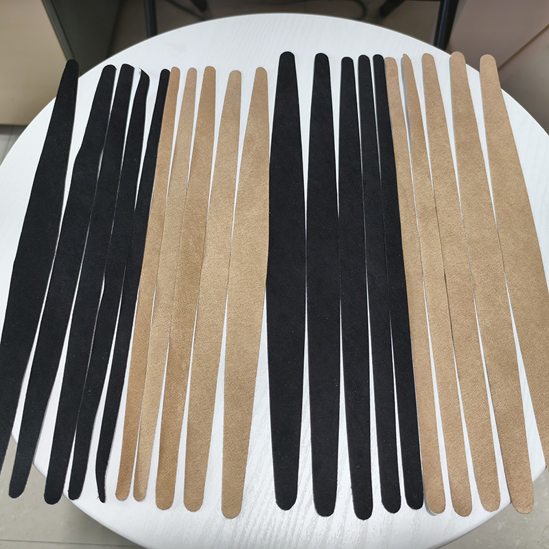 黑色/米黄色麂皮绒包布发箍内衬贴条免胶水高粘度DIY头饰发饰配件