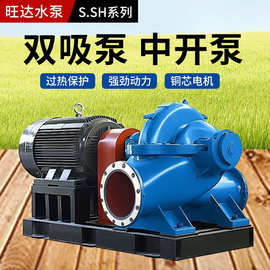 sh系列双吸泵中开泵双吸离心泵农用灌溉单级大流量泵增压泵高效能