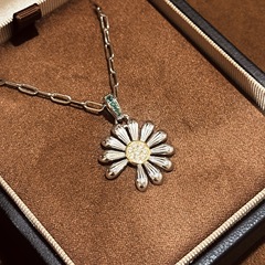 S925纯银 小雏菊光面项链高级感轻奢百搭权志龙同款