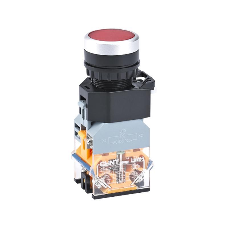 正泰电器 LAY39 带灯自锁平钮 LAY39B(LA38)-10BNZSD 绿 AC 380V