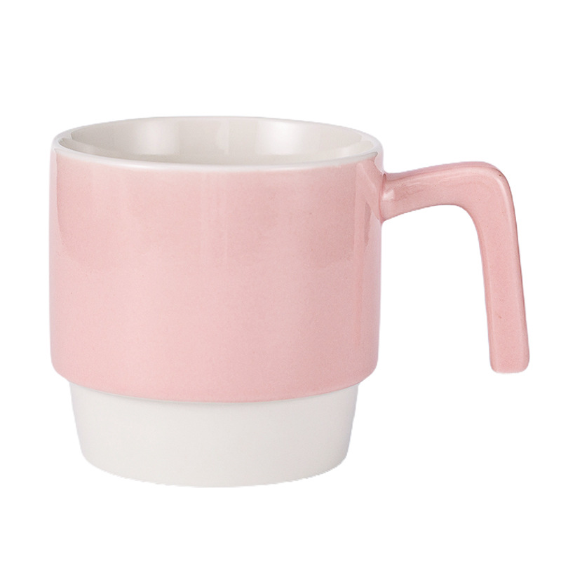 Transfronterizo de Amazon taza blanca taza de alto aspecto creativo Oficina taza de café pareja taza de agua Taza de cerámica