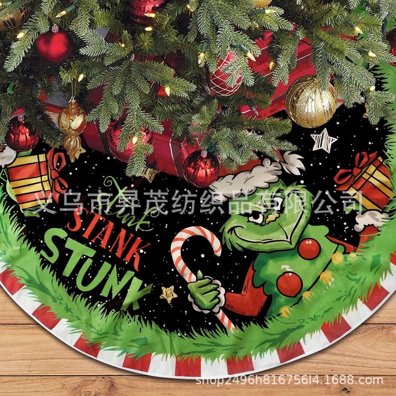 新しいクロスボーダークリスマスツリースカートグリンチくるみ割り人形JITドロップシッピングツリーサイドシーン装飾|undefined
