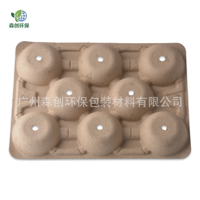 Muestra de pulpa completamente degradable bandeja de frutas comerciales desechables supermercado mostrador colocado manzana Sydney bandeja de frutas