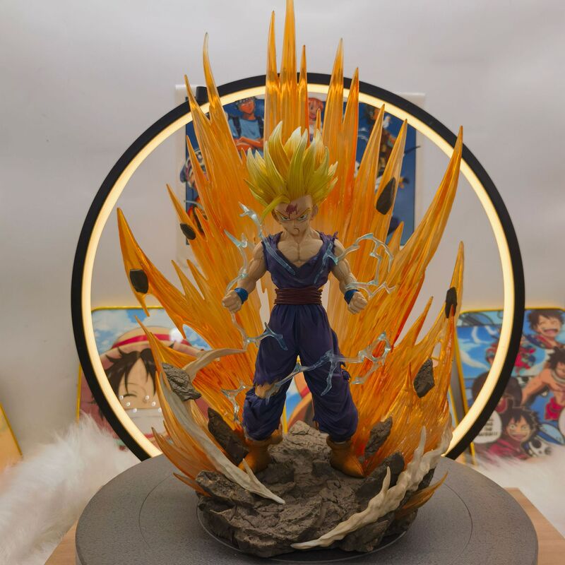 Jk Super Saiyan Gohan Dragon Ball Scene Anime Peripheral Large Gk Figure Model Statue Gift