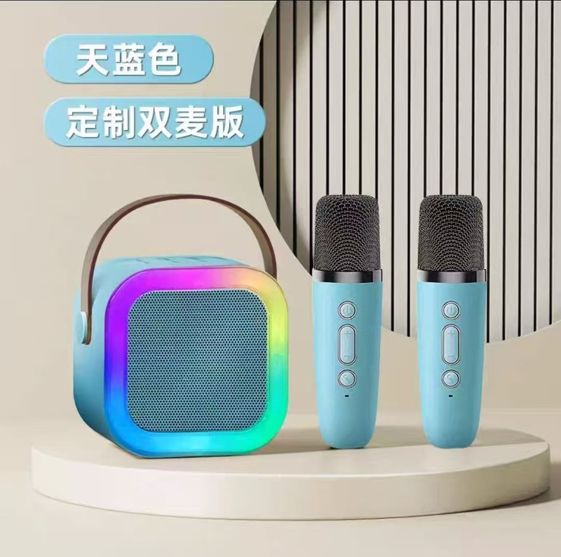 K12蓝牙音响便携变声K歌麦克风无线蓝牙一体机KTV唱歌CE/FCC认证|undefined