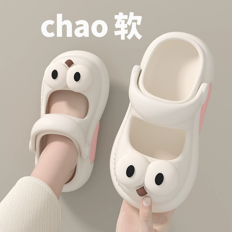 Дерьмо детские тапочки Летний мультфильм девушка нескользящая толстая подошва мальчик baby голова мягкая подошва милые холодные тапочки