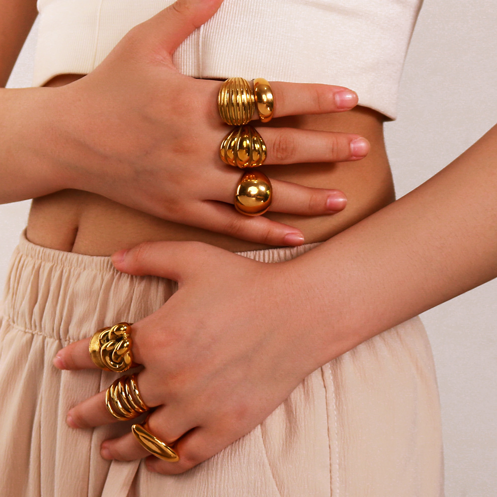 Geometric Wrap Ring For Women Designer Style Irregular Shape_voghion.com