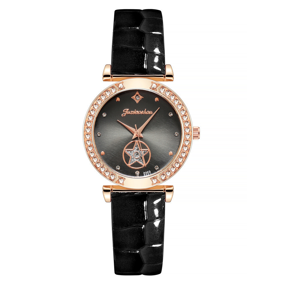 Orologio da donna con cinturino in strass semplice alla moda, orologio da donna al quarzo con cinturino lucido, orologio da donna in vendita a caldo_voghion.com