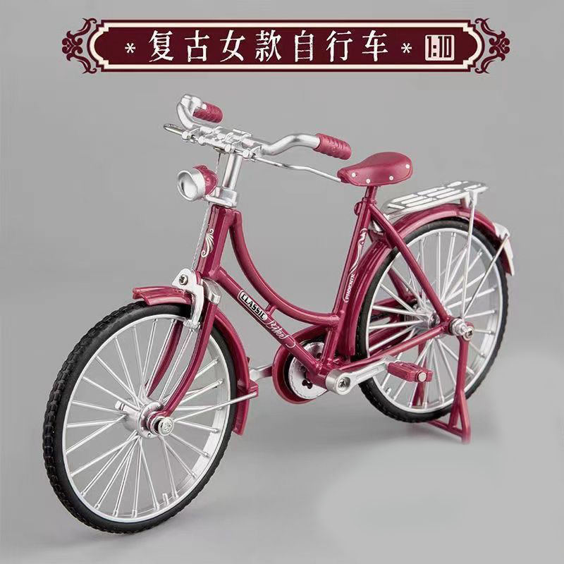 Bicicletas de aleación 1: 10 28 modelo de juguete de barra de simulación nostálgica clásica 28 modelo de carro de viga curva al por mayor transfronterizo image 8