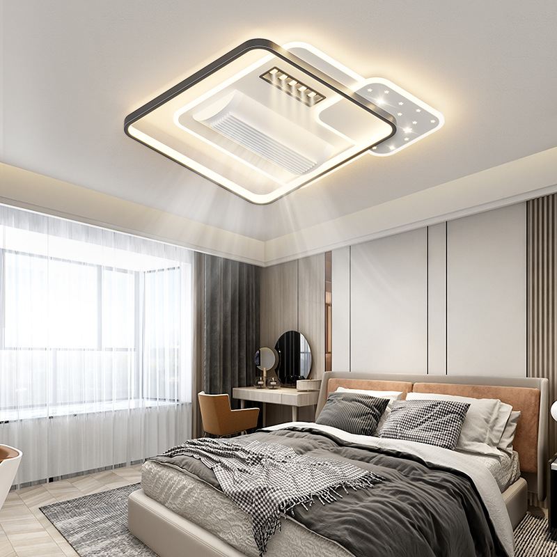 2024 sala de estar sin hojas lámpara de ventilador de techo lámpara integrada atmósfera simple y moderna lámpara de dormitorio de protección ocular de espectro completo