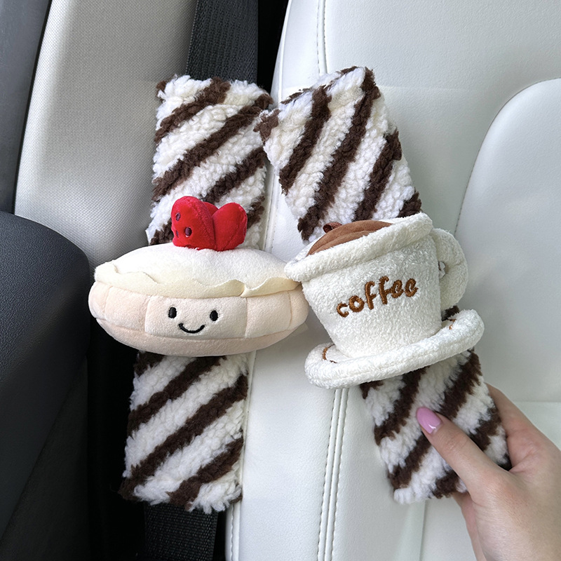 Protector de Peluche para Cinturón de Seguridad de Auto Decorativo
