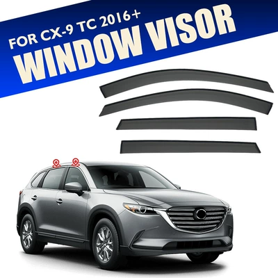 Rain shield — TB TC Window visor - standard-packaging-without-logo-mazda-cx-9-mk2-tc-2016-no-bright-strips-rain-shield