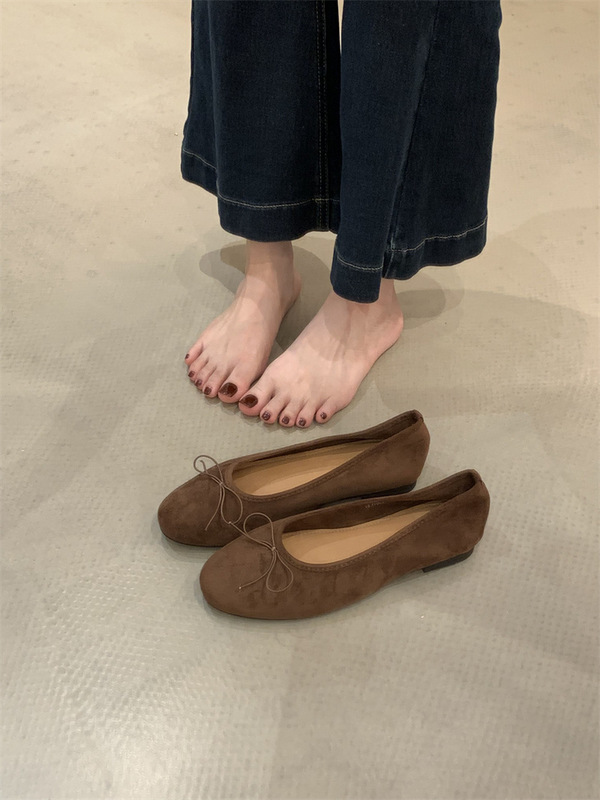 法式豹纹浅口单鞋女2025秋款圆头蝴蝶结平底百搭玛丽珍鞋轻便软底|undefined