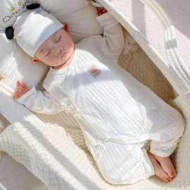 儿衣服初生婴儿连体衣夏季空调服薄款0到3个月刚出生小孩